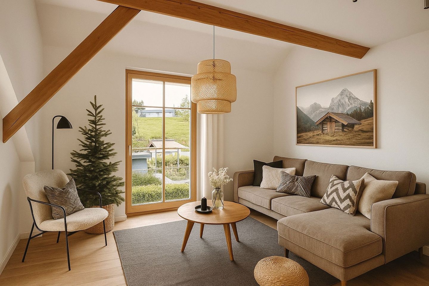 Helle Dachgeschosswohnung mit großzügigem Balkon in Scheidegg