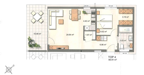 Gepflegte Gartenwohnung mit Terrasse, Garten &amp; Extras wie Tiefgaragenplatz